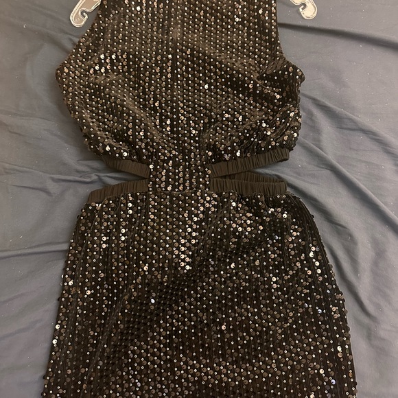 NWT Maje black sequinned mini dress size small - Picture 5 of 7